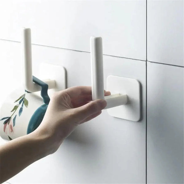 New Vigorous 1Pc Kitchen Self-adhesive Accessories Under Cabinet Paper Roll Rack Towel Holder Tissue Hanger Storage Rack for Bathroom Toilet