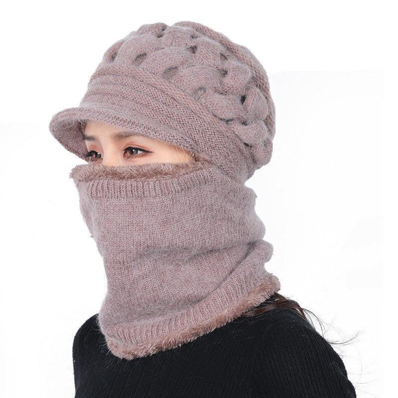 New Winter Balaclava Beanies Mother Hat Women Warm Thick Skellies Riding Outdoor Hats Gorgas Stripes Beanie Cap Mask Scarf Hat Set Outdoor Sport Warm Beanies Hat For Men Knitted Hats Bandana Hiking Camping Kid Neck Warmer Cap