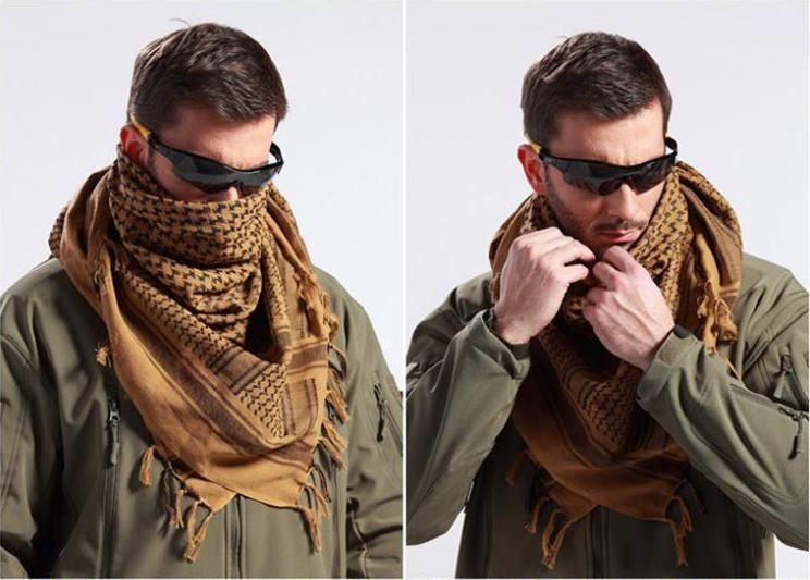 New Winter Women Men Windproof Warmer Military Scarf Muslim Hijab Unisex Scarves Tassel Desert Arab Keffiyeh Shawl  Scarf Military Shemagh Tactical Desert Keffiyeh Head Neck Scarf Arab Wrap with Tassel