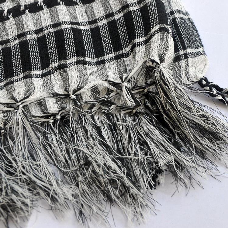 New Winter Women Men Windproof Warmer Military Scarf Muslim Hijab Unisex Scarves Tassel Desert Arab Keffiyeh Shawl  Scarf Military Shemagh Tactical Desert Keffiyeh Head Neck Scarf Arab Wrap with Tassel