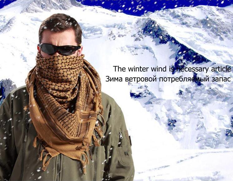 New Winter Women Men Windproof Warmer Military Scarf Muslim Hijab Unisex Scarves Tassel Desert Arab Keffiyeh Shawl  Scarf Military Shemagh Tactical Desert Keffiyeh Head Neck Scarf Arab Wrap with Tassel