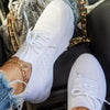 New Women Casual Shoes Sport Sneakers Lace Up Running Woman Red Platform Sneaker Vulcanized Mesh Trainers Running Lightweight Mesh Sneaker Fashion Athletic Walking Shoes For Workout - White / 43