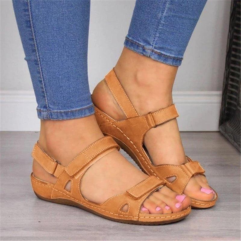New Women Sandals Soft  Comfortable Flat Sandals Open Toe Beach Shoes Comfortable Flat Sandals Beach Travel Slipper Flip Flops Shoes Slipper Party Sandal Women Slip On Shoes