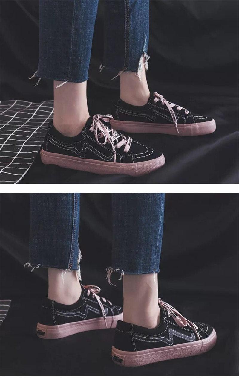 New Women Sneaker Fashion Breathble Vulcanized Shoes Platform Lace Up Casual White Tenis Sneakers Women Play Fashion Sneaker Low Top Elastic Canvas Flat Sneakers