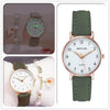 New Women Watch Fashion Casual Leather Belt Watches Simple Small Dial Quartz Dress Wristwatch Quartz Analog Wrist Watches For Women With Second Hand Luminous Hands Women Leather Watch