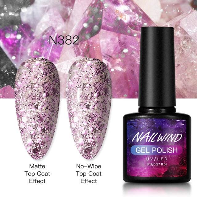 New Womens Fashion Gel Nail Polish UV LED Semi Permanent Matt Glossy Effect Luxury Manicure Design
