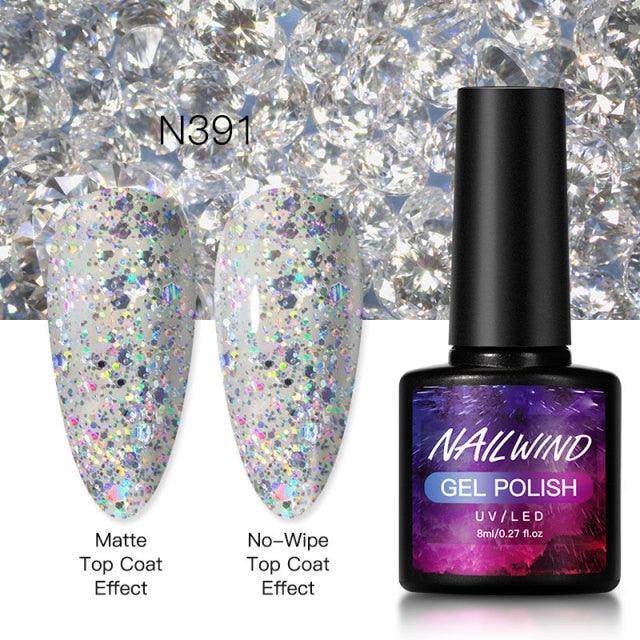 New Womens Fashion Gel Nail Polish UV LED Semi Permanent Matt Glossy Effect Luxury Manicure Design