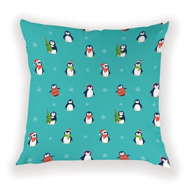 New Year Christmas Decorations Pillows Cover Christmas Décor for Home Christmas Tree Snowflake Snowman Reindeer Home Decor Throw Pillow Case Cushion Cover Santa Merry Christmas Gift Xmas 45x45cm