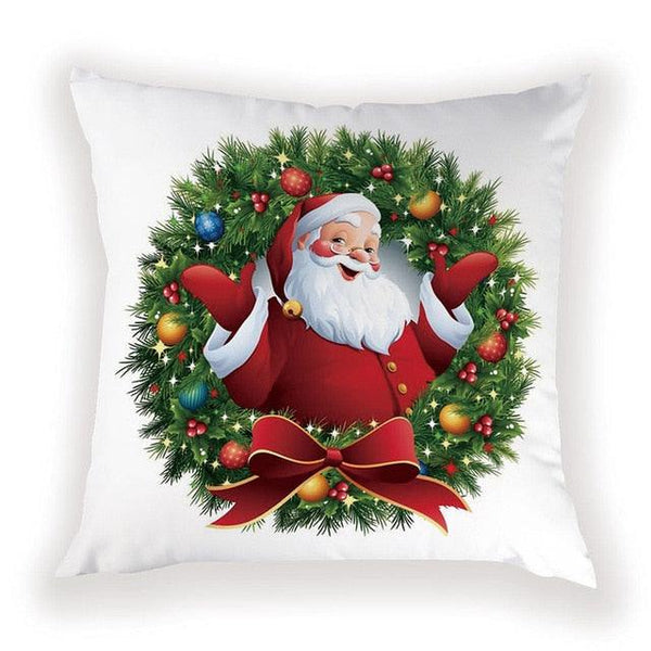 New Year Christmas Decorations Pillows Cover Christmas Décor for Home Christmas Tree Snowflake Snowman Reindeer Home Decor Throw Pillow Case Cushion Cover Santa Merry Christmas Gift Xmas 45x45cm