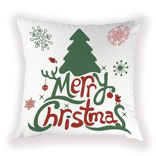 New Year Christmas Decorations Pillows Cover Christmas Décor for Home Christmas Tree Snowflake Snowman Reindeer Home Decor Throw Pillow Case Cushion Cover Santa Merry Christmas Gift Xmas 45x45cm
