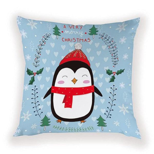 New Year Christmas Decorations Pillows Cover Christmas Décor for Home Christmas Tree Snowflake Snowman Reindeer Home Decor Throw Pillow Case Cushion Cover Santa Merry Christmas Gift Xmas 45x45cm