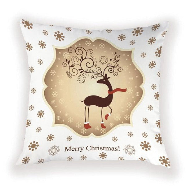 New Year Christmas Decorations Pillows Cover Christmas Décor for Home Christmas Tree Snowflake Snowman Reindeer Home Decor Throw Pillow Case Cushion Cover Santa Merry Christmas Gift Xmas 45x45cm