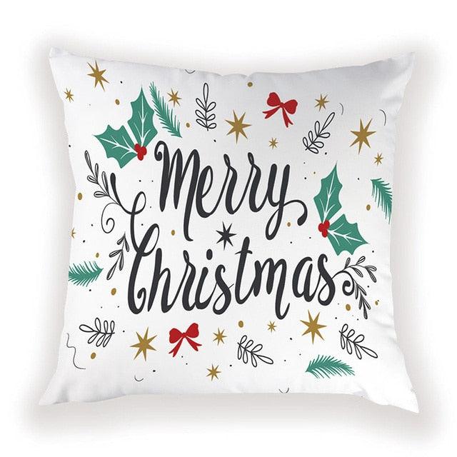 New Year Christmas Decorations Pillows Cover Christmas Décor for Home Christmas Tree Snowflake Snowman Reindeer Home Decor Throw Pillow Case Cushion Cover Santa Merry Christmas Gift Xmas 45x45cm