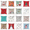 New Year Christmas Decorations Pillows Cover Christmas Décor for Home Christmas Tree Snowflake Snowman Reindeer Home Decor Throw Pillow Case Cushion Cover Santa Merry Christmas Gift Xmas 45x45cm