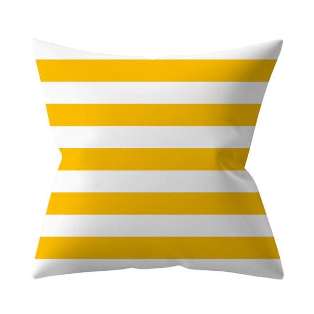 New Yellow Cushion Cases Modern Fashion Abstract Art Decorative Modern Pillow Covers Beautiful Pattern Square Pillow Case Sofa Car Couch Decorative Cover For Pillows 45x45CM