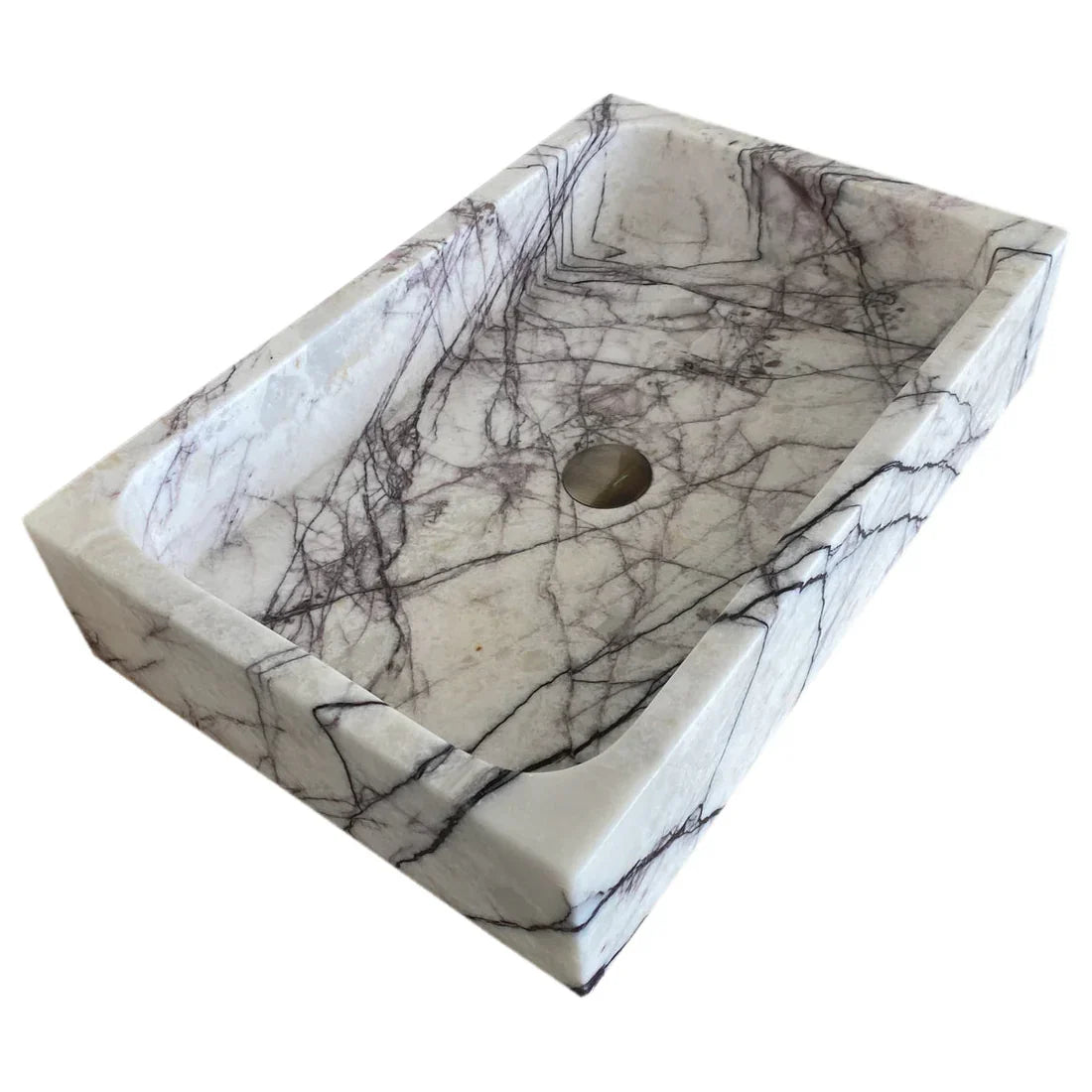 New York Marble Rectangular Wall-mount Bathroom Sink Polished (W)16