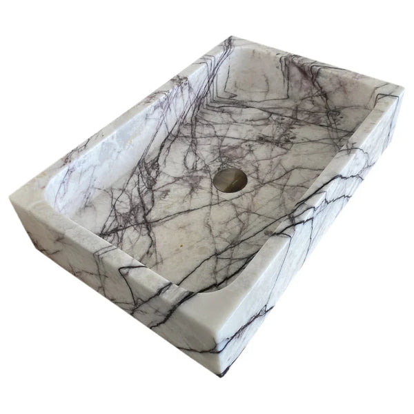 New York Marble Rectangular Wall-mount Bathroom Sink Polished (W)16