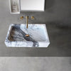 New York Marble Rectangular Wall-mount Bathroom Sink Polished (W)16