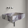 New York Marble Rectangular Wall-mount Bathroom Sink Polished (W)16