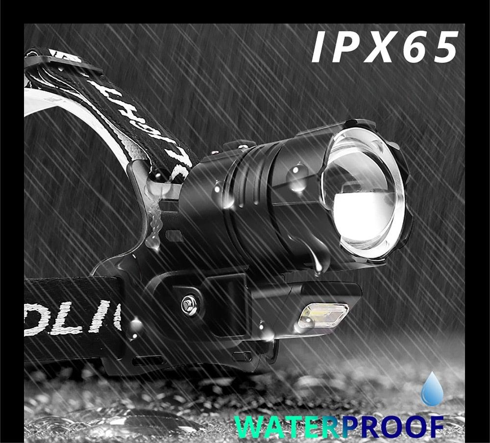 Newest  Waterproof XHP199 16-Core Super Bright Powerful Lantern Headlamp XHP110 LED USB  Flashlight XHP50 Headlight Rechargeable 18650 Zoom Torch Light