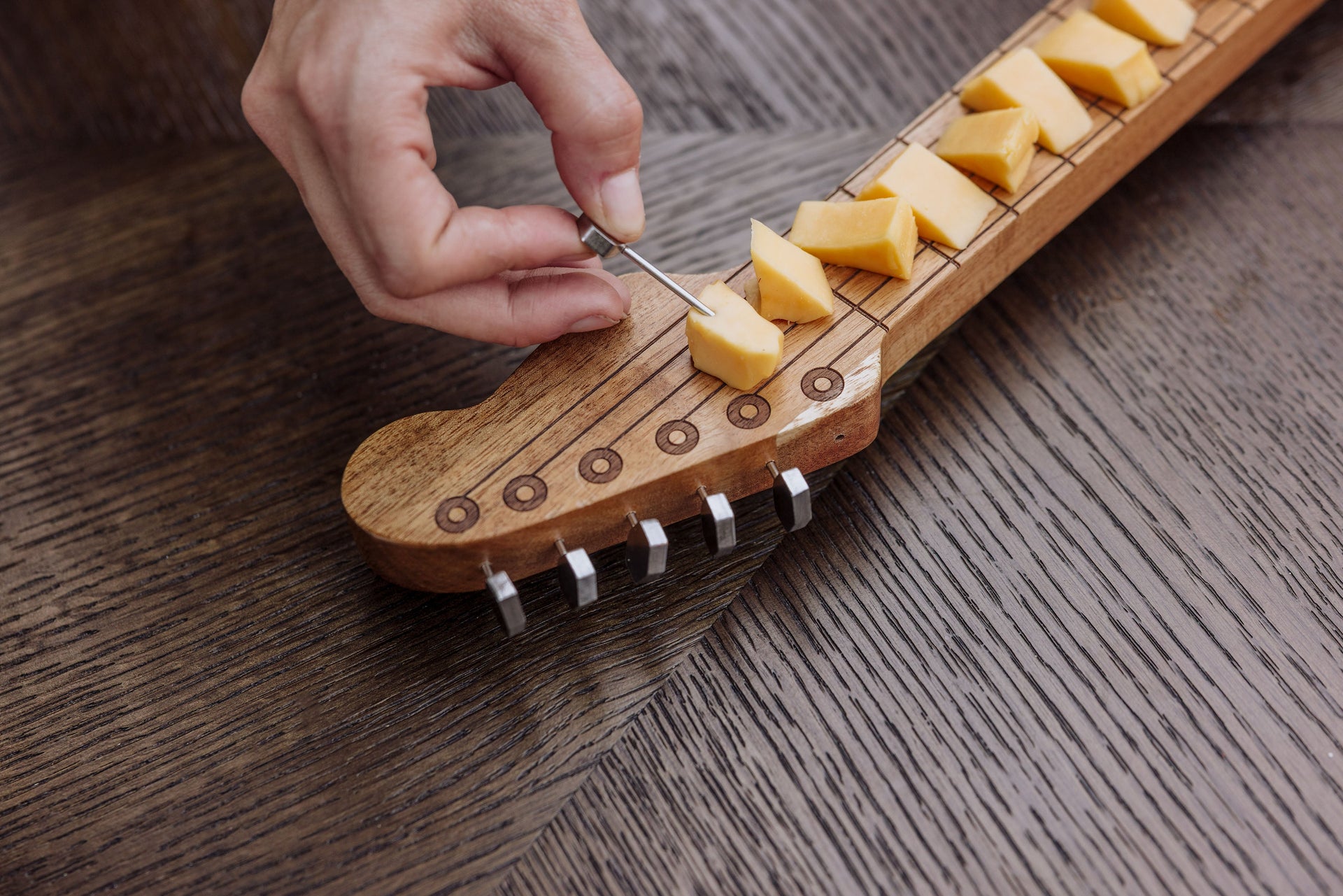 Guitar Legend Cheese Board & Tools Set Picnic Time Family of Brands