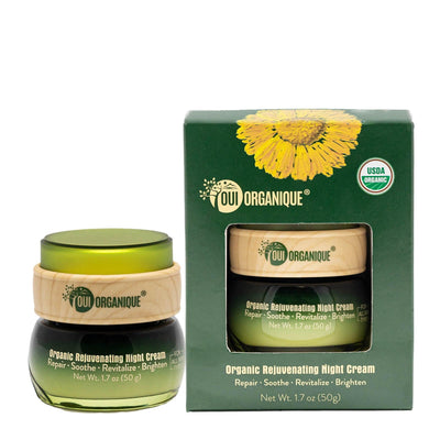 Certified Organic Rejuvenating Night cream calendula Hydrate Anti-aging Repair |Calendula flower