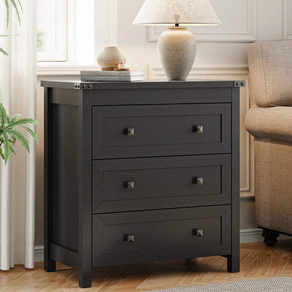 Nightstand - 3-Drawer White 27