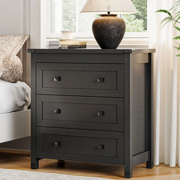 Nightstand - 3-Drawer White 27