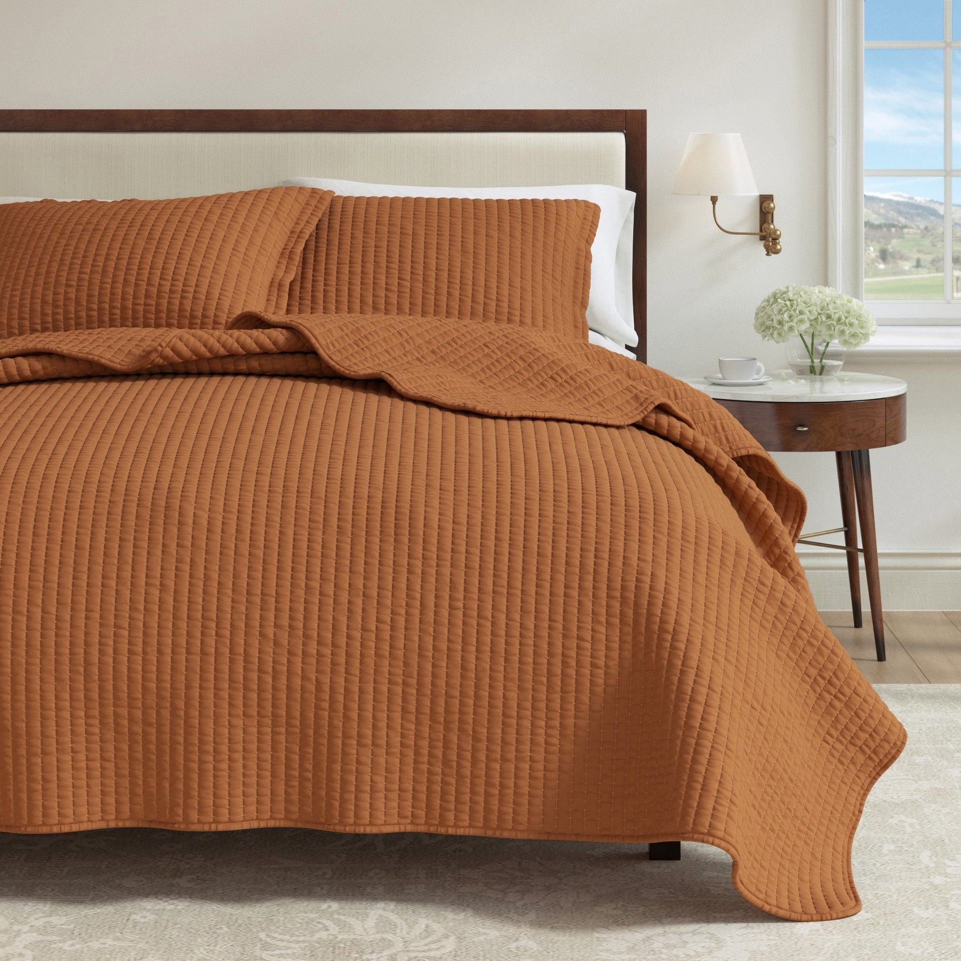 3-Piece Solid Quilt - Alicia Collection Great Bay Home