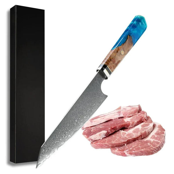 Nirvana VG10 Damascus Chef's Knife with Exotic Olive Wood Handle - Gifts for You 'n Me