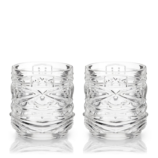 Pacific Crystal Tiki DOF Tumblers Set of 2