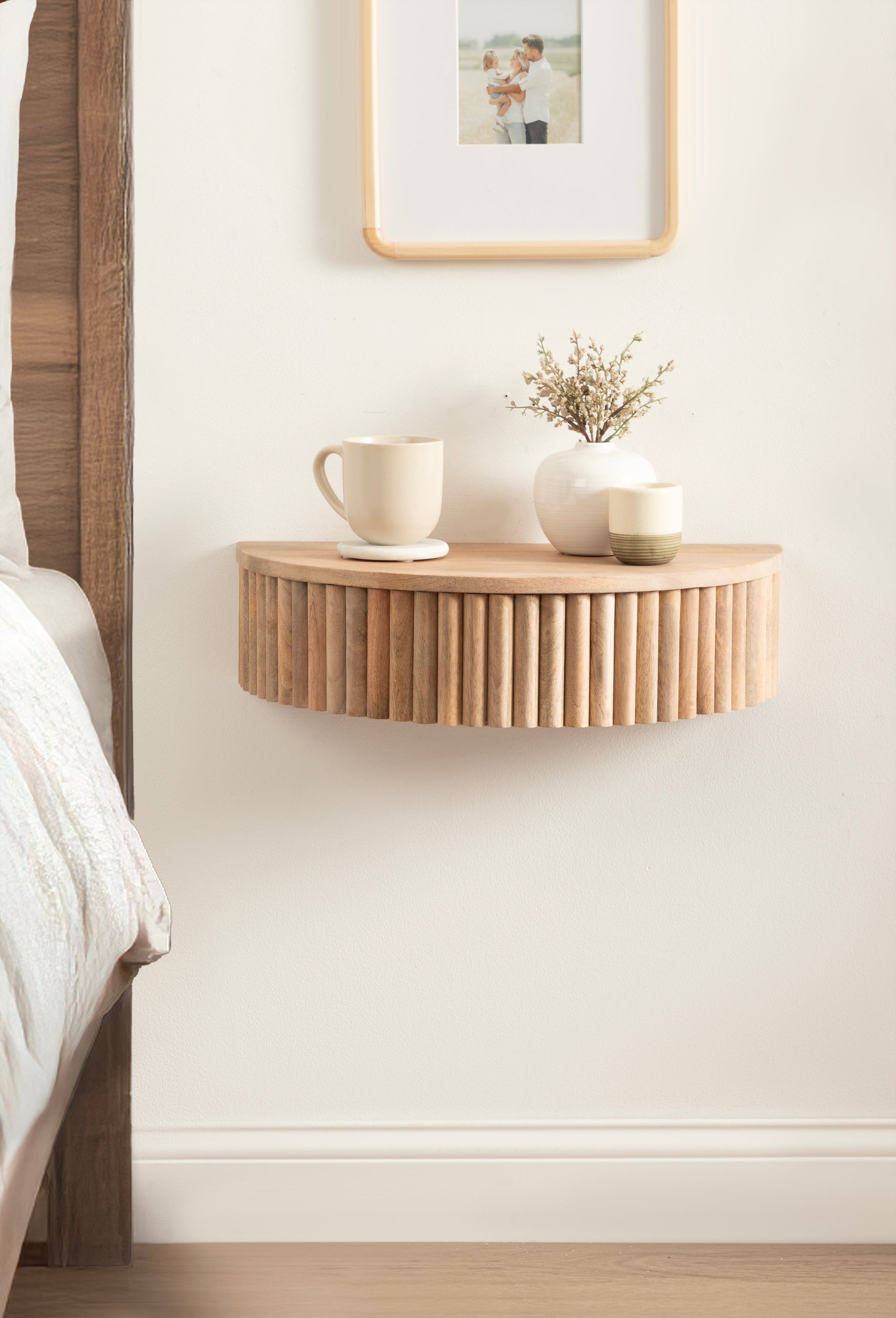 Reid Ribbed Floating Side Table