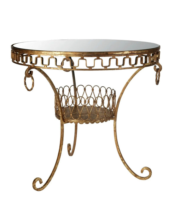 Italian Gold Antique Reproduction Side Table with Removable Planter - Gifts for You 'n Me