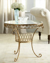 Italian Gold Antique Reproduction Side Table with Removable Planter