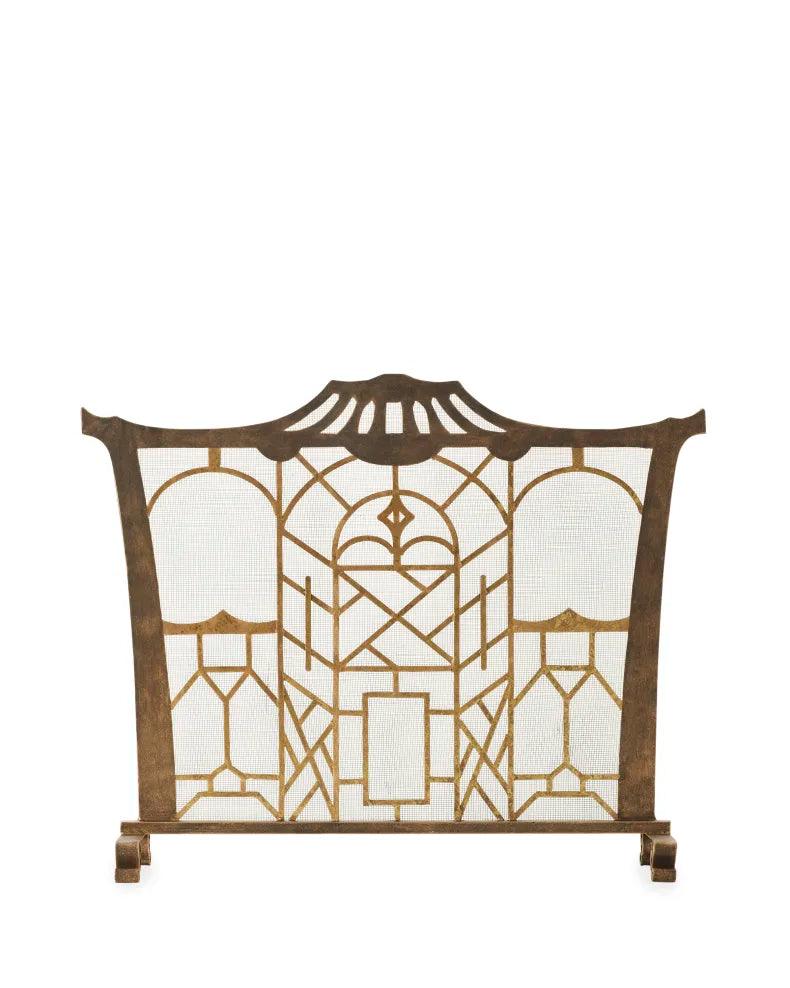 Pagoda Design Single Panel Fire Screen