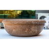 Noce Brown Turkish Travertine Natural Stone Drop-in Sink - Handcrafted Honed and Filled - 3-5 Business Days / (D)12" (H)6" / Honed-Filled