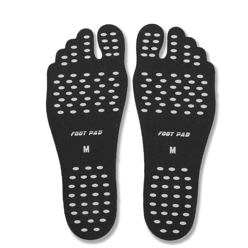 Non-slip Seaside Beach Shoes equipped with anti-skid shoes Beach socks Pad Feet Sticker Insoles Flexible Beach Feet