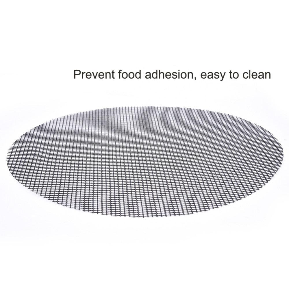 Non-Stick Frying Pan Pad Round Liner Sheet Barbecue Grill Mat Tools For Microwave Oven Outdoor BBQ Accessories  Multifunctional Food Grade Non-Stick Reusable Grill Mat for Gas Grill for Charcoal Grill BBQ Things