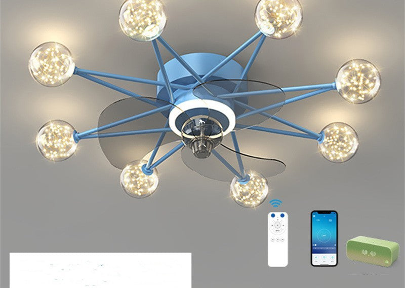 Nordic Ceiling Fan Lights Living Room Dining Room Full Of Stars Decorbites