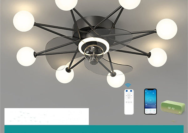 Nordic Ceiling Fan Lights Living Room Dining Room Full Of Stars Decorbites