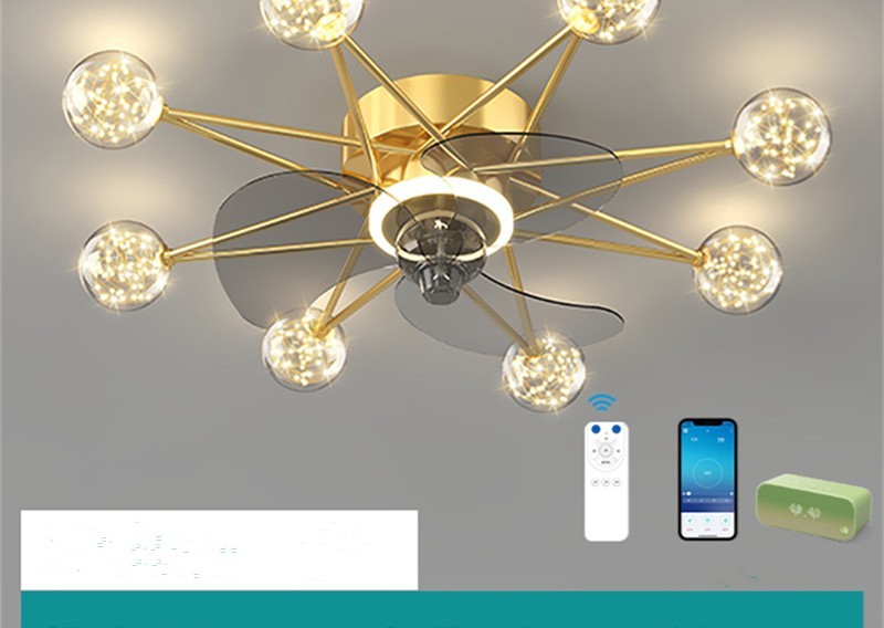 Nordic Ceiling Fan Lights Living Room Dining Room Full Of Stars Decorbites