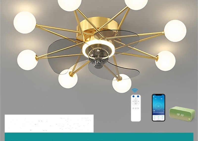 Nordic Ceiling Fan Lights Living Room Dining Room Full Of Stars Decorbites
