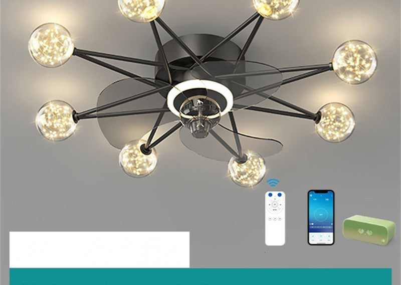 Nordic Ceiling Fan Lights Living Room Dining Room Full Of Stars Decorbites