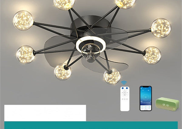 Nordic Ceiling Fan Lights Living Room Dining Room Full Of Stars Decorbites