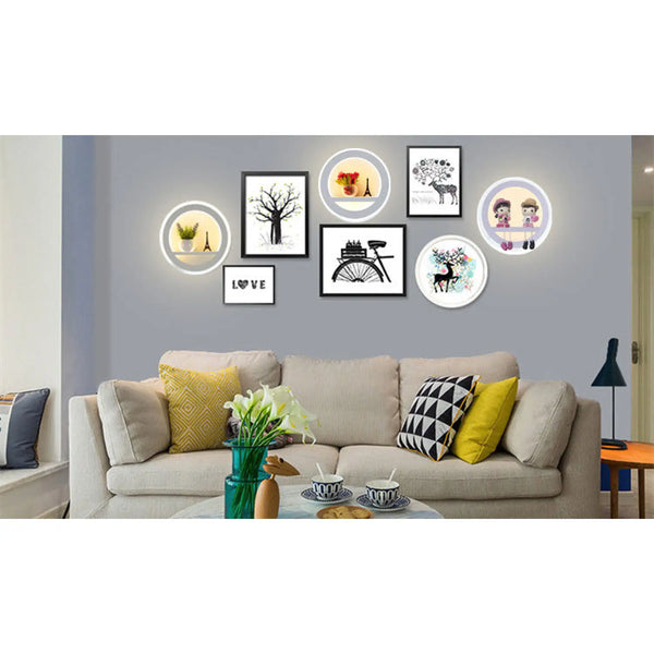 Nordic Crystal Circular Lamp with Simple LED Design for Living Room & Bedroom