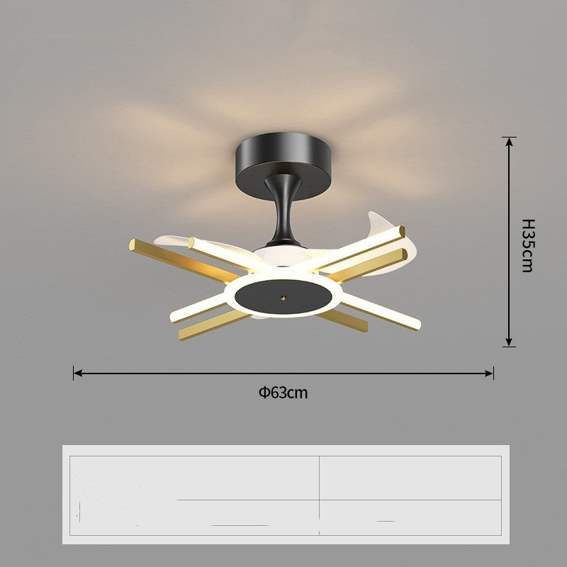 Nordic Light Luxury Living Room Fan Lamp Simple New Style Decorbites