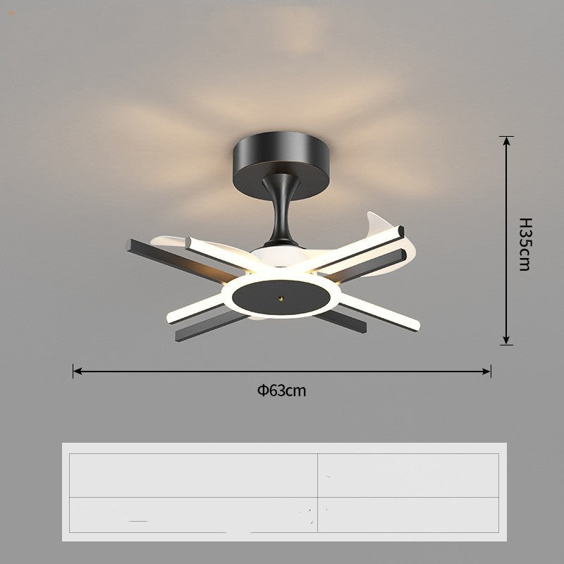 Nordic Light Luxury Living Room Fan Lamp Simple New Style Decorbites