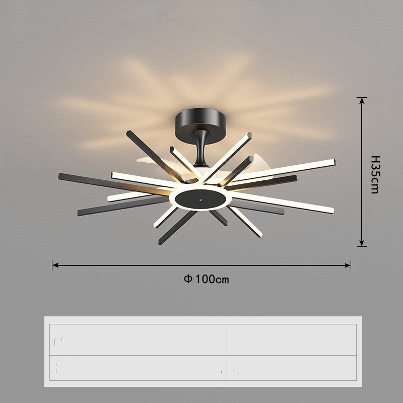 Nordic Light Luxury Living Room Fan Lamp Simple New Style Decorbites