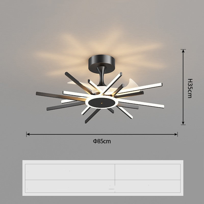 Nordic Light Luxury Living Room Fan Lamp Simple New Style Decorbites