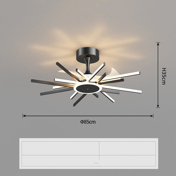 Nordic Light Luxury Living Room Fan Lamp Simple New Style Decorbites